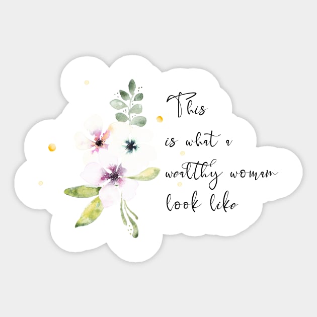 Wealthy Woman Affirmation Sticker by Anines Atelier